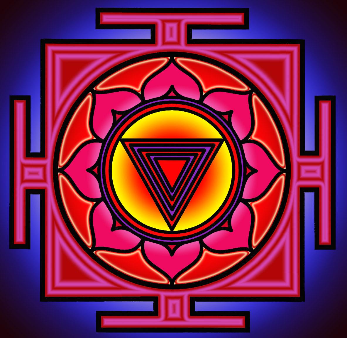 Kali yantra color - Une méditation sur Kali