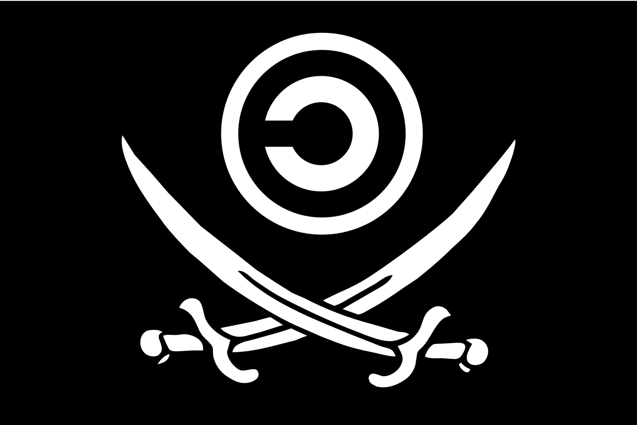 Copyleft Pirate symbol.svg  - Le Drapeau Noir